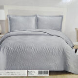 WASHED ÇİFT KİŞİLİK YATAK ÖRTÜSÜ MOZAİK GRİ