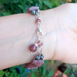 2398 Çilek Kuvars el yapımı bileklik