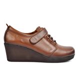 Ayakmod 385 Ceviz Kadın Hakiki Deri Comfort Günlük Ayakkabı
