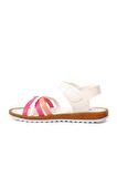 Şiringenç 22Y02 Beyaz-Fuşya-Pembe Kız Çocuk Comfort Sandalet