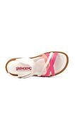 Şiringenç 22Y02 Beyaz-Fuşya-Pembe Kız Çocuk Comfort Sandalet