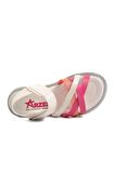 Ayakmod Arz 9000-P Beyaz-Fuşya-Pembe Kız Çocuk Sandalet