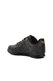 Walkway Effective PU Siyah-Altın Bağcıklı Unisex Sneaker