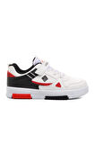 Pepino 1564-F Beyaz-Siyah-Kırmızı Cırtlı Çocuk Sneaker