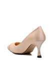 Ayakmod 312039 Bej Saten Kadın Stiletto