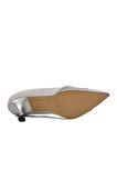 Ayakmod 312039 Gümüş Saten Kadın Stiletto
