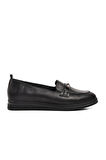 Ayakmod 44280 Siyah Hakiki Deri Kadın Loafer Ayakkabı