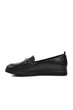 Ayakmod 44280 Siyah Hakiki Deri Kadın Loafer Ayakkabı