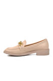 Ayakmod 418066 Bej Taşlı Kadın Loafer Ayakkabı
