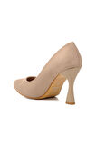 Ayakmod 289236 Bej Süet Kadın Stiletto