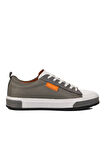 Marcomen 152-15076 Gri-Beyaz Hakiki Deri Erkek Sneaker