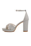 Ayakmod 655328 Gümüş Kadın Abiye Ayakkabı