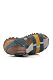 Ayakmod 24-417-B Lacivert Nubuk-Sarı Ortopedik Çocuk Sandalet