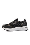 Ayakmod 7684 Siyah-Beyaz Bağcıklı Kadın Sneaker