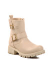 Bej Fermuarlı Kadın Bot 23010 Z