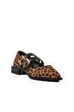 Taba Leopaer Desenli Kemerli Kadın Babet 458324 Z