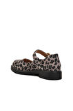 Gri Leopar Desenli Kemerli Kadın Babet 572407 Z
