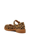 Kahve Leopar Desenli Kemerli Kadın Babet 572407 Z