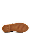 Kahve Leopar Desenli Kemerli Kadın Babet 572407 Z