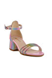 Pembe Taş İşlemeli Kız Çocuk Sandalet 254 RY 6504 F