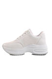 Beyaz Yüksek Taban Kadın Spor Ayakkabı 5016 Z