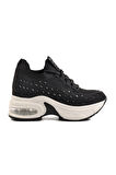 Siyah Triko Air Taban Kadın Sneaker 25Y300-20 Z