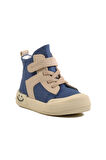 Lacivert Keten Bilek Boy Cırtlı Unisex Çocuk Sneaker 7465 B