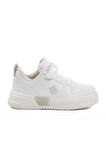 Beyaz Gümüş Cırtlı Unisex Çocuk Spor Ayakkabı 1603 B