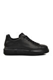 Siyah Hakiki Deri Erkek Sneaker 152-21028 M