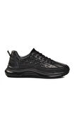Siyah Hakiki Deri Erkek Sneaker 1004 M