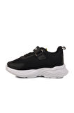 Siyah Sarı Fileli Cırtlı Unisex Çocuk Spor Ayakkabı Ruffon P