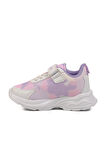 Beyaz Lila Fileli Cırtlı Unisex Çocuk Spor Ayakkabı Ruffon P