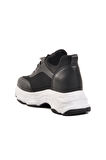 Siyah Yüksek Taban Kadın Sneaker 6064 Z