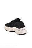 Siyah Hafif Triko Örme Anatomik Kadın Sneaker B064 Z
