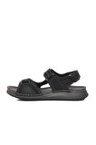 Siyah Anatomik Cırtlı Erkek Spor Sandalet 86.002 M