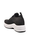 Siyah Triko Kalın Taban Kadın Sneaker Lady 5002 Z