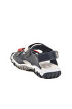 Lacivert Kırmızı Cırtlı Erkek Çocuk Spor Sandalet 173110 P