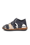 Lacivert Bej Cırtlı Hafif Unisex Çocuk Sandalet 17370 B