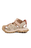 Bej Cırtlı Hafif Unisex Çocuk Spor Sandalet 25Y614 F