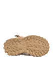Bej Cırtlı Hafif Unisex Çocuk Spor Sandalet 25Y614 F
