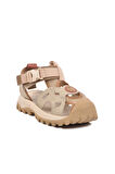 Bej Cırtlı Hafif Unisex Çocuk Spor Sandalet 25Y614 F