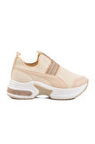 Bej Anorak Taşlı Kadın Sneaker 702307 Z