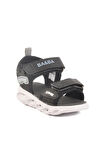 Siyah Cırtlı Işıklı Kız Bebek Sandalet 018127 B