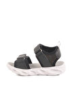 Siyah Cırtlı Işıklı Erkek Çocuk Spor Sandalet 018127 P