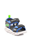 Mavi Cırtlı Işıklı Erkek Çocuk Spor Sandalet 018127 P