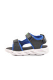 Siyah Saks Cırtlı Işıklı Erkek Çocuk Spor Sandalet 018125 P