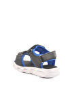 Siyah Saks Cırtlı Işıklı Erkek Çocuk Spor Sandalet 018125 P