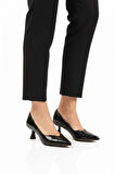 Siyah Kısa İnce Topuklu Abiye Ayakkabı 357188 Z