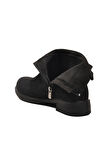 Siyah Süet Fermuarlı Kaymaz İçi Polarlı Kadın Bot 209144 Z