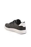 Siyah Beyaz Cırtlı Unisex Spor Ayakkabı DRK158 G